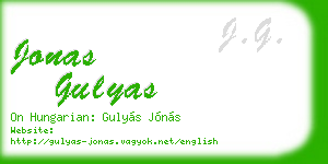 jonas gulyas business card